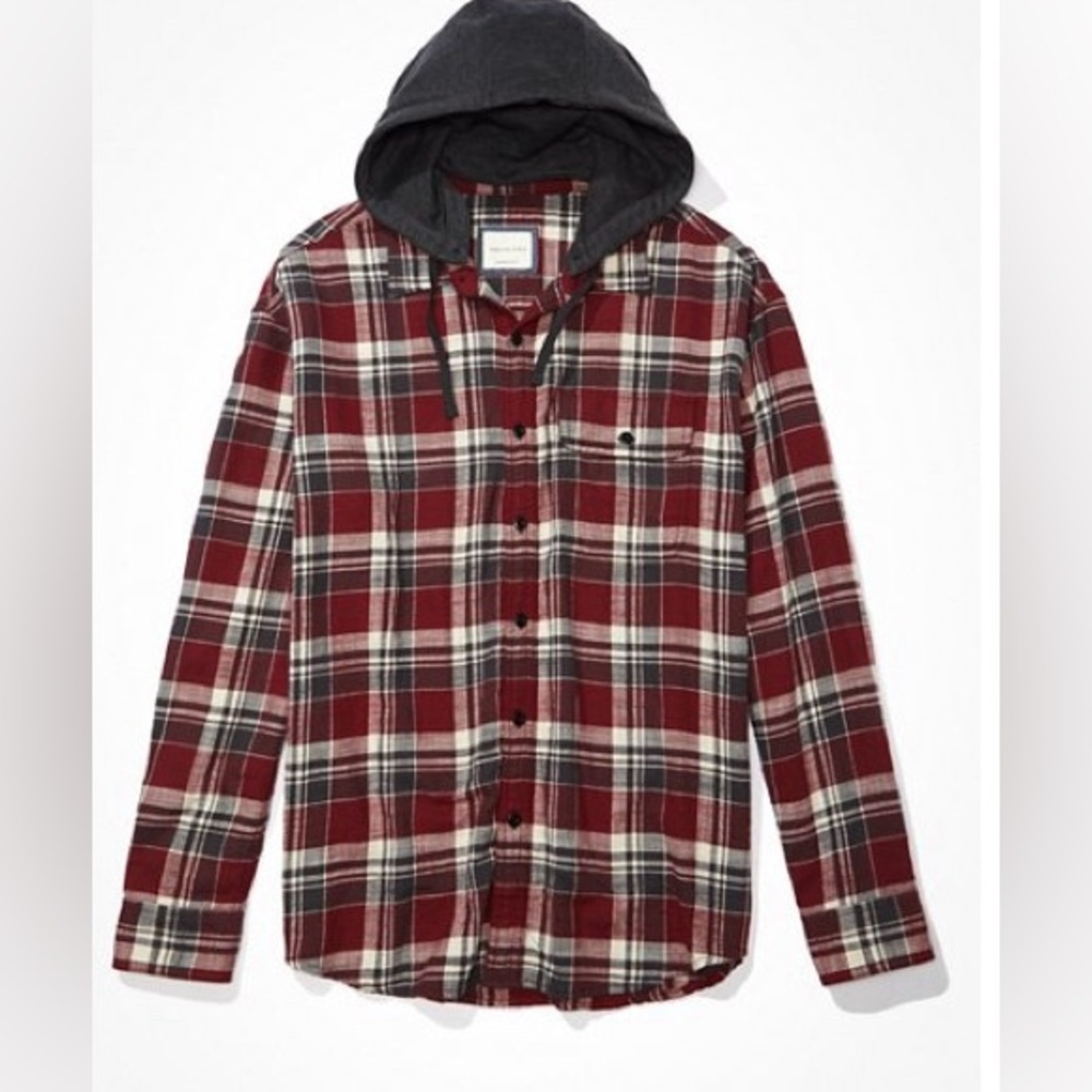 AE HOODED FLANNEL